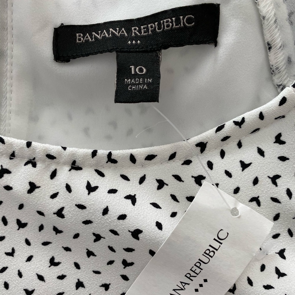 Banana Republic White Puff Sleeve Dress - Picture 4 of 4
